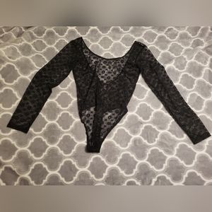 Victoria Secret black lace onesie
